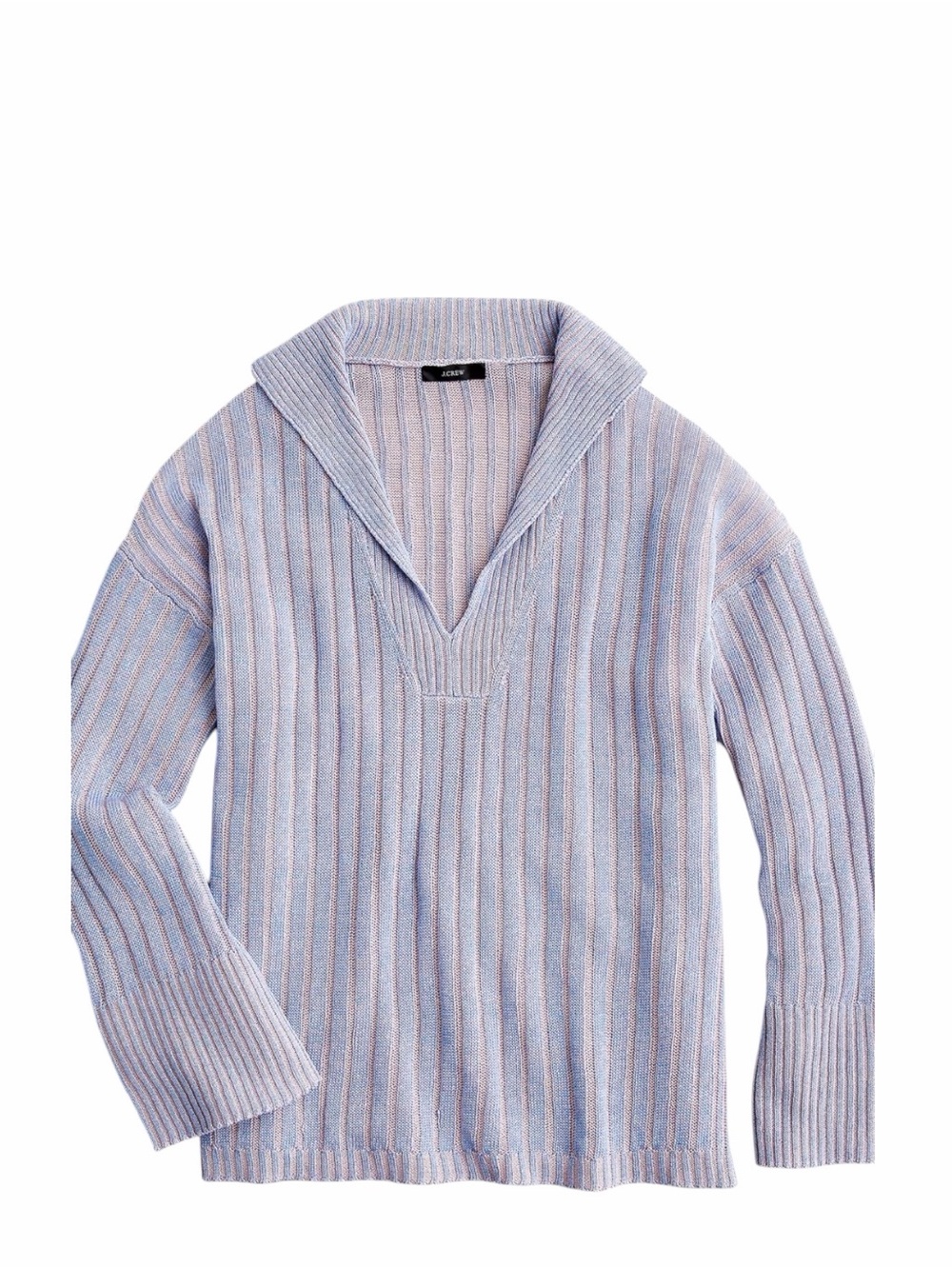 J Crew Relaxed cotton-linen blend collared sweater size xl